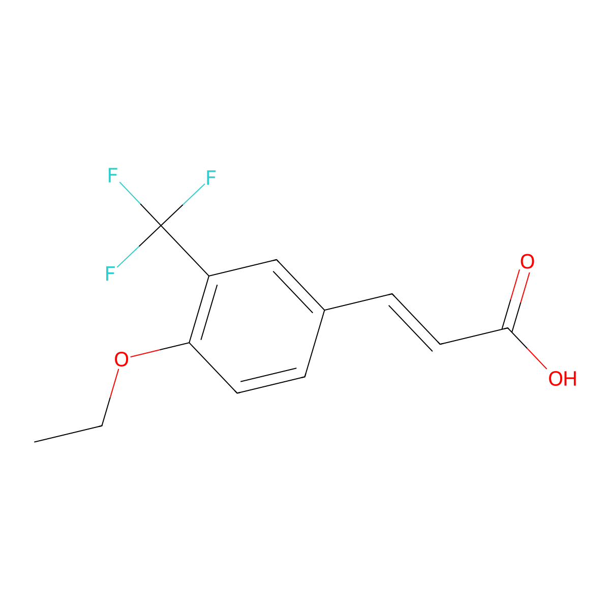 4-Ethoxy-3-(trifluoromethyl)cinnamic acid molecular structure, CAS 1206594-24-2