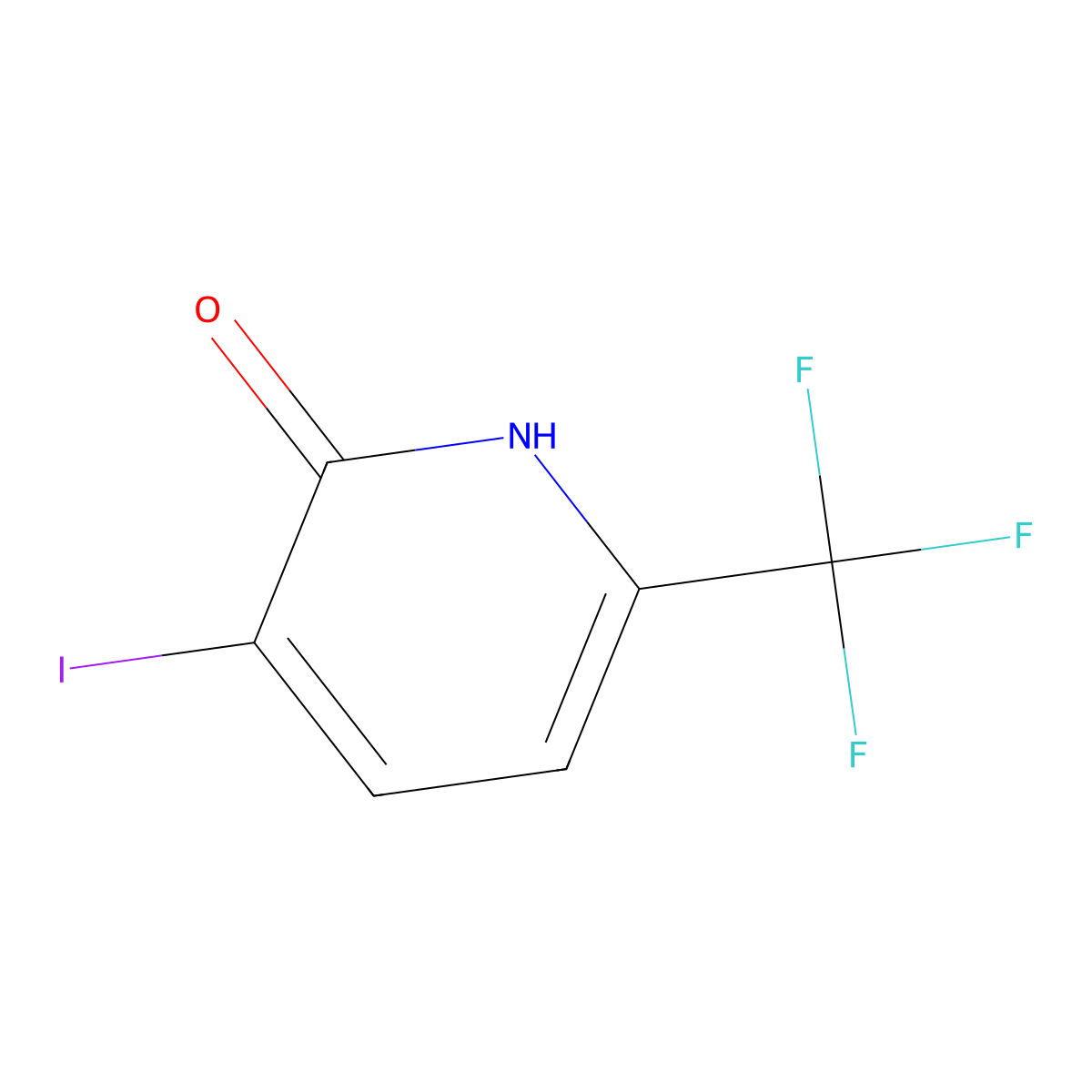 3-Iodo-6-(trifluoromethyl)pyridin-2-ol molecular structure, CAS 1206597-55-8