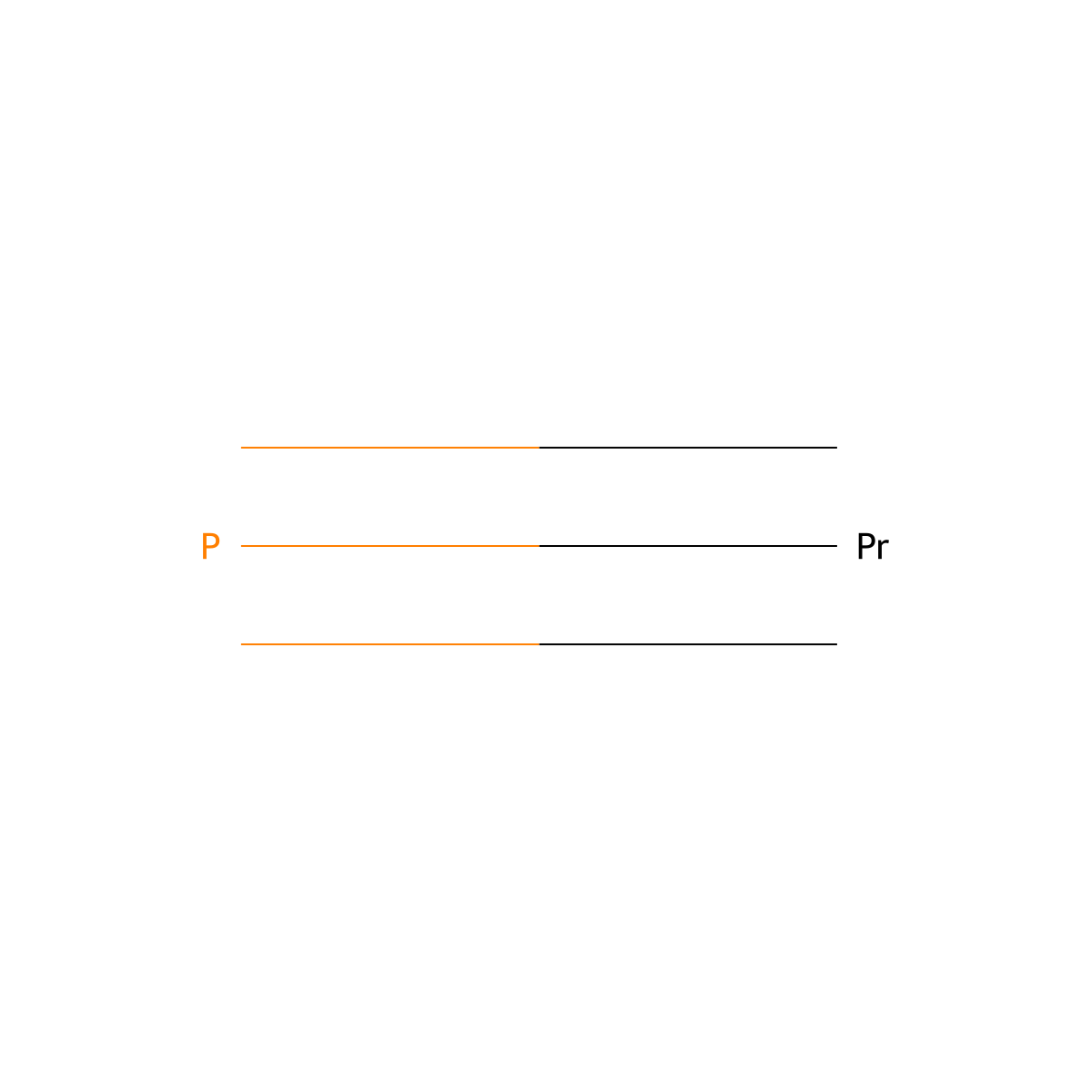 Praseodymium phosphide (PrP) molecular structure, CAS 12066-49-8