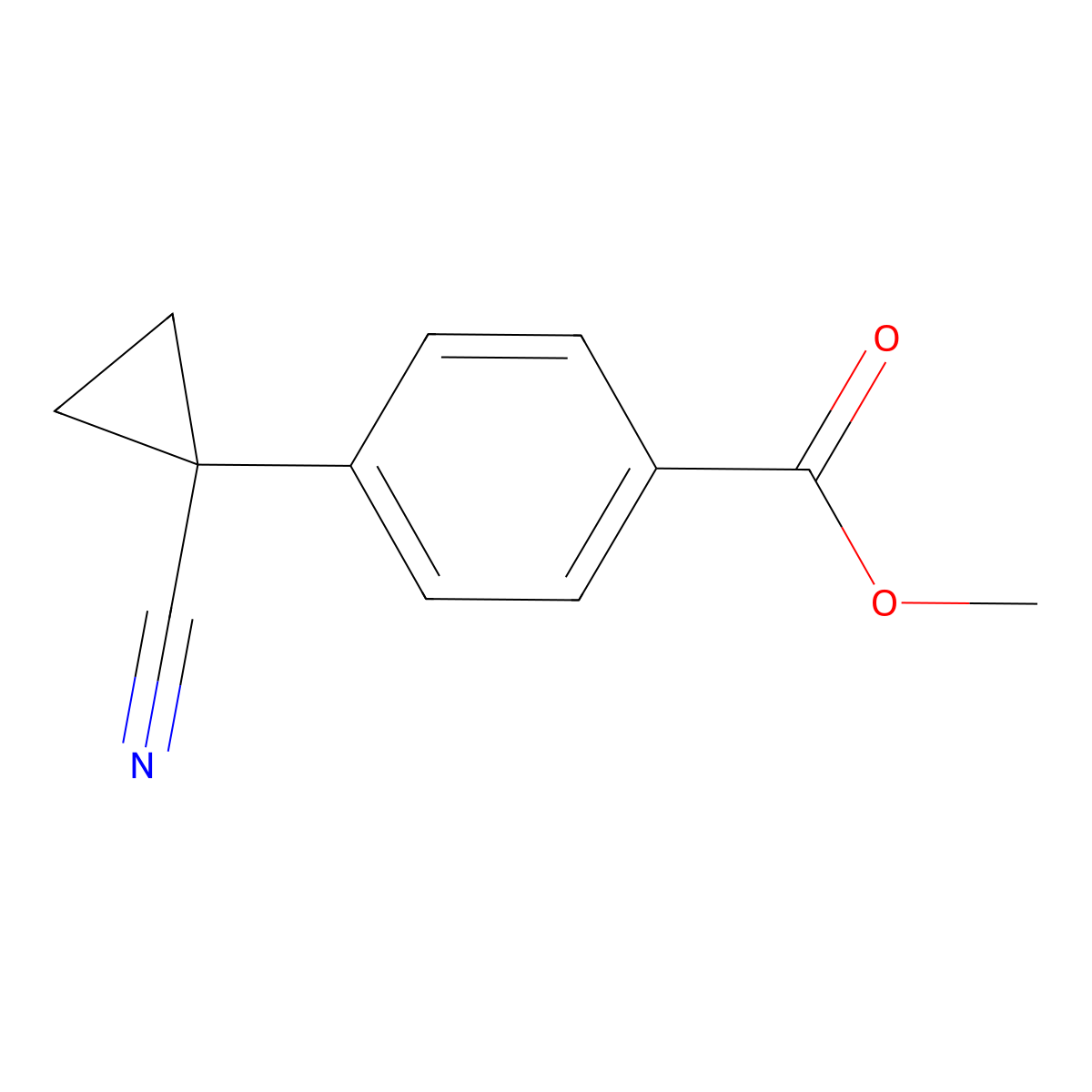 Methyl 4-(1-cyanocyclopropyl)benzoate molecular structure, CAS 1206611-69-9