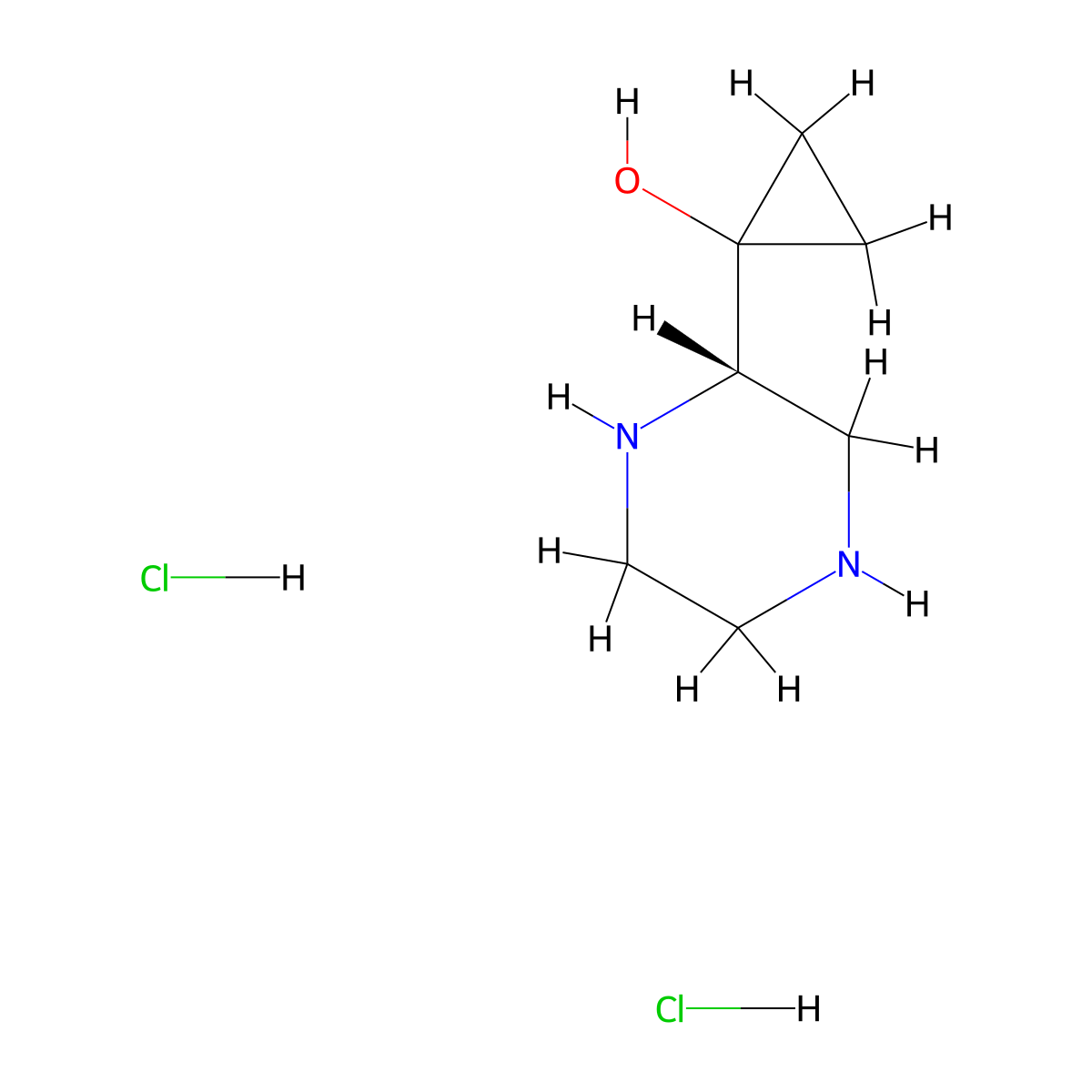 (S)-1-(Piperazin-2-yl)cyclopropanol dihydrochloride molecular structure, CAS 1206625-48-0
