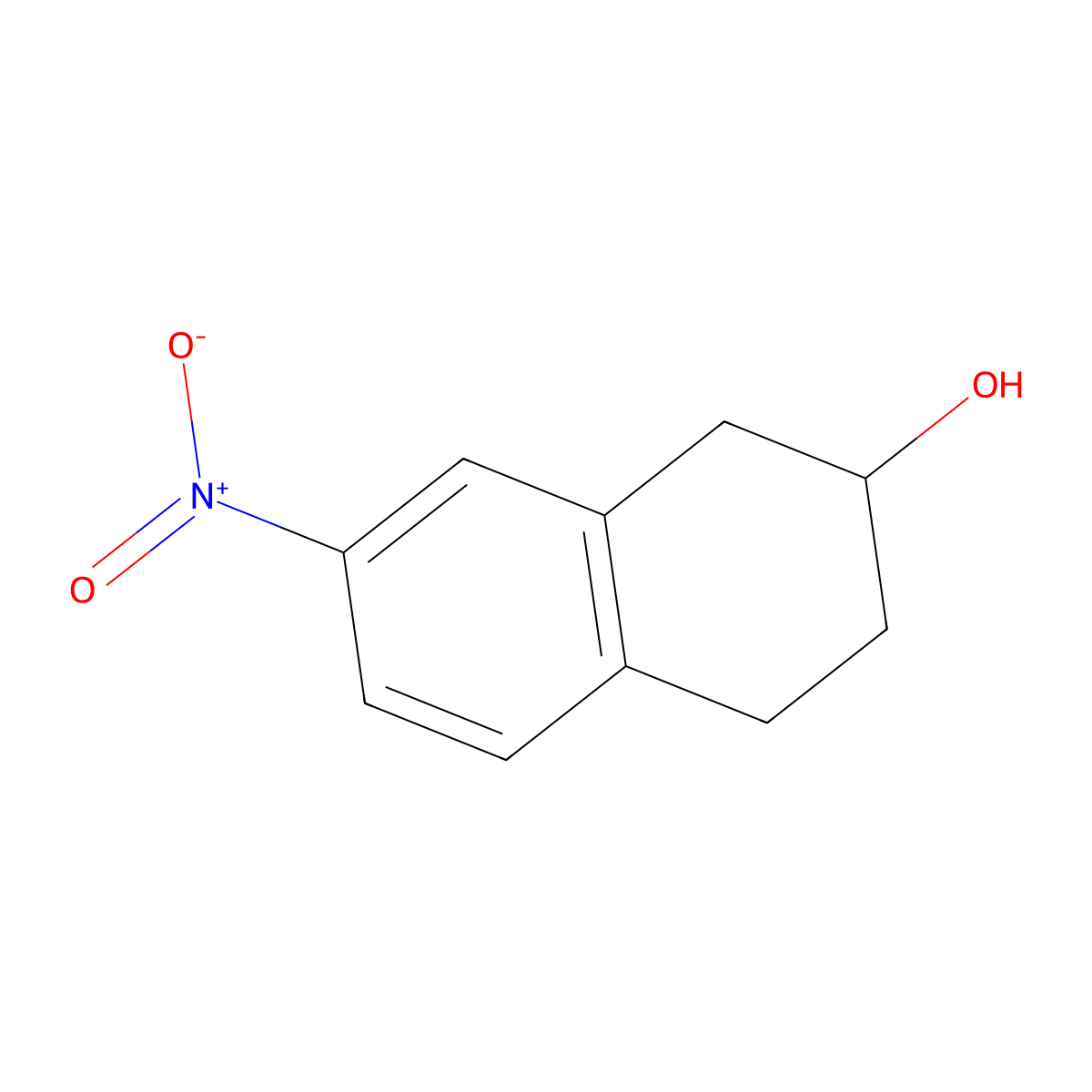 7-Nitro-1,2,3,4-tetrahydronaphthalen-2-ol molecular structure, CAS 1206625-92-4