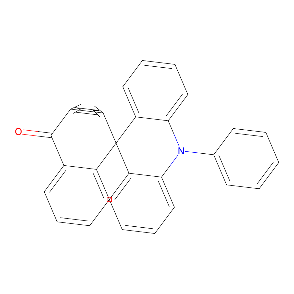 10-phenyl-10H,10'H-spiro(acridine-9,9'-anthracen)-10'-one molecular structure, CAS 1206626-95-0