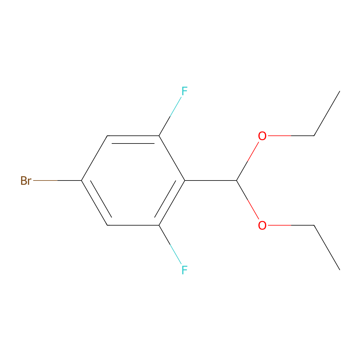 5-Bromo-2-(diethoxymethyl)-1,3-difluorobenzene molecular structure, CAS 1206630-22-9