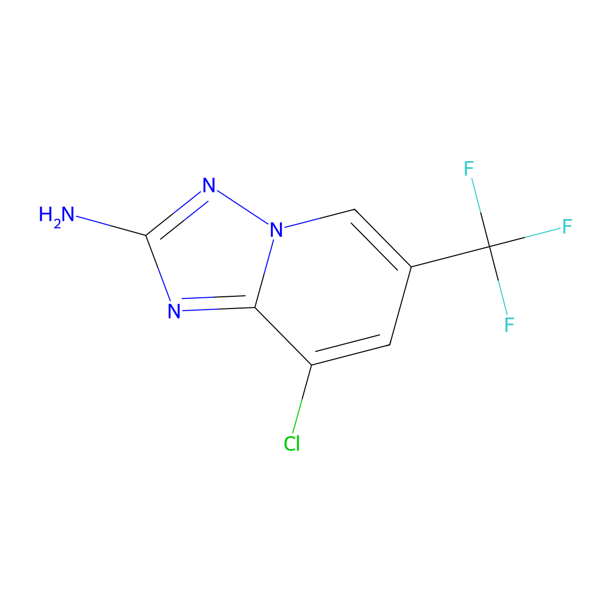 8-Chloro-6-(trifluoromethyl)-[1,2,4]triazolo[1,5-a]pyridin-2-amine molecular structure, CAS 1206640-61-0