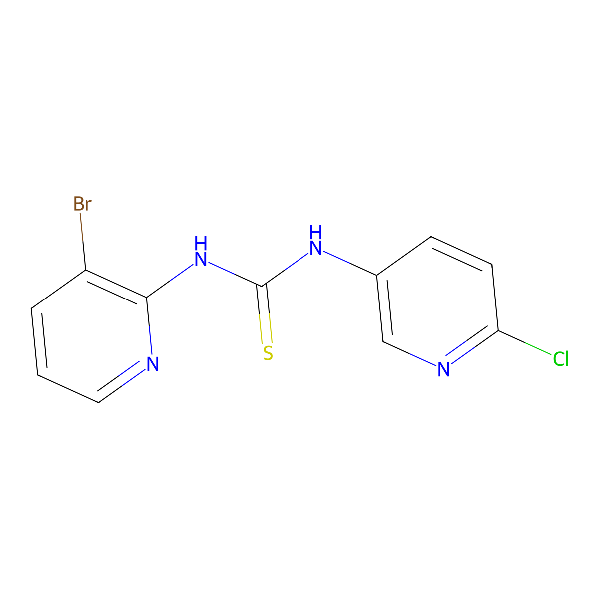 1-(3-Bromopyridin-2-yl)-3-(6-chloropyridin-3-yl)thiourea molecular structure, CAS 1206640-97-2