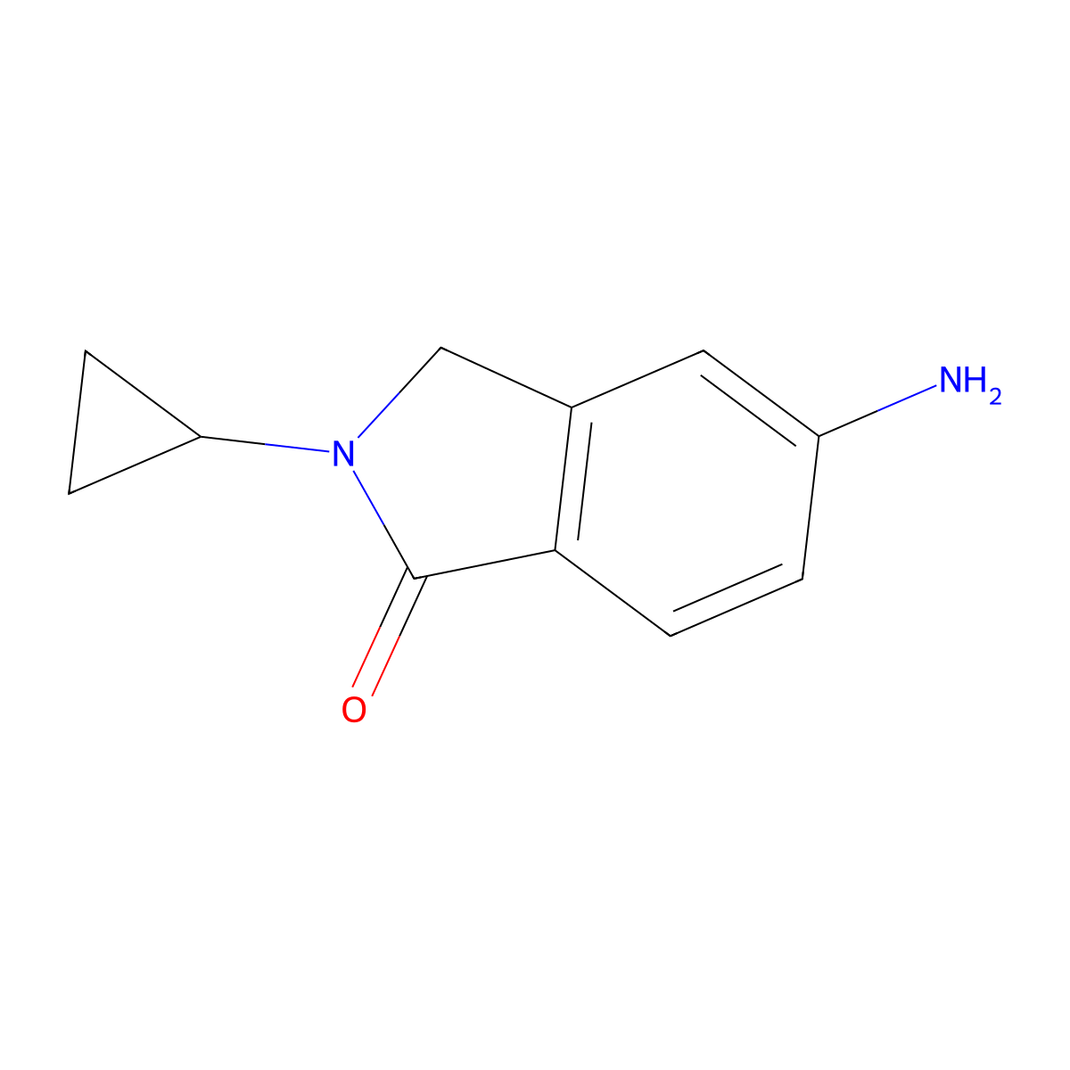 5-Amino-2-cyclopropylisoindolin-1-one molecular structure, CAS 1206641-25-9
