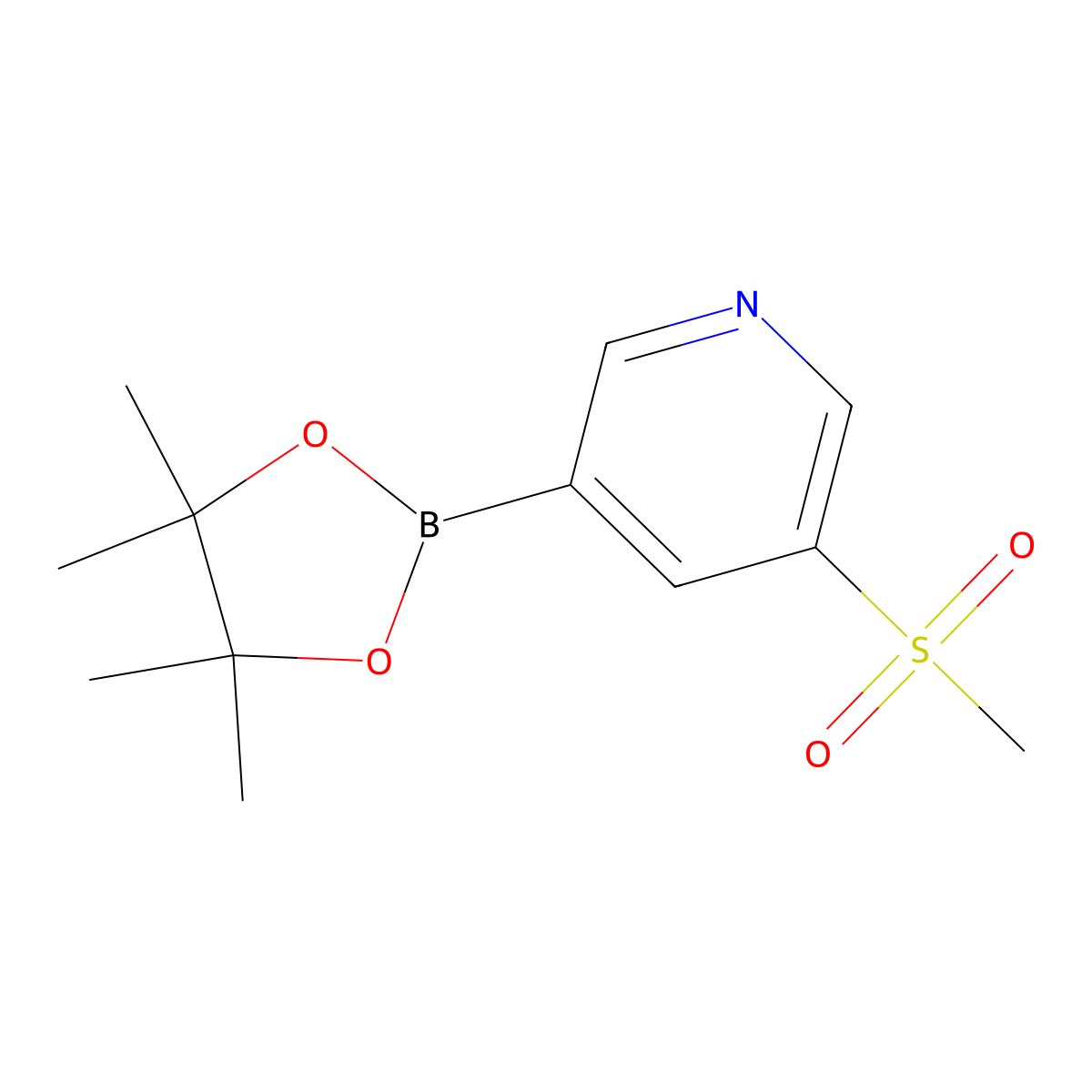 5-(Methylsulfonyl)pyridine-3-boronic acid pinacol ester molecular structure, CAS 1206641-26-0