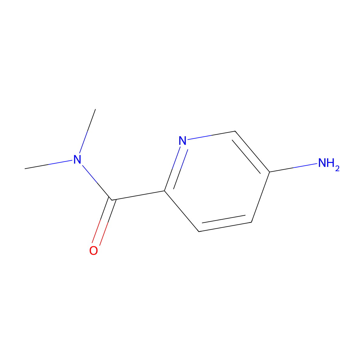 5-Amino-N,N-dimethyl-2-pyridinecarboxamide molecular structure, CAS 1206641-29-3