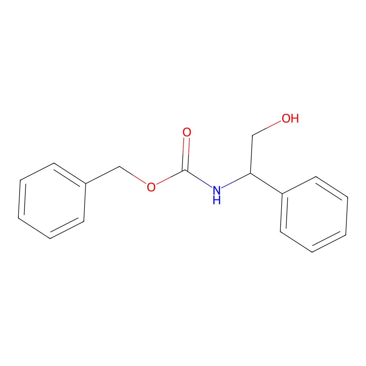 Cbz-(R)-2-phenylglycinol molecular structure, CAS 120666-53-7