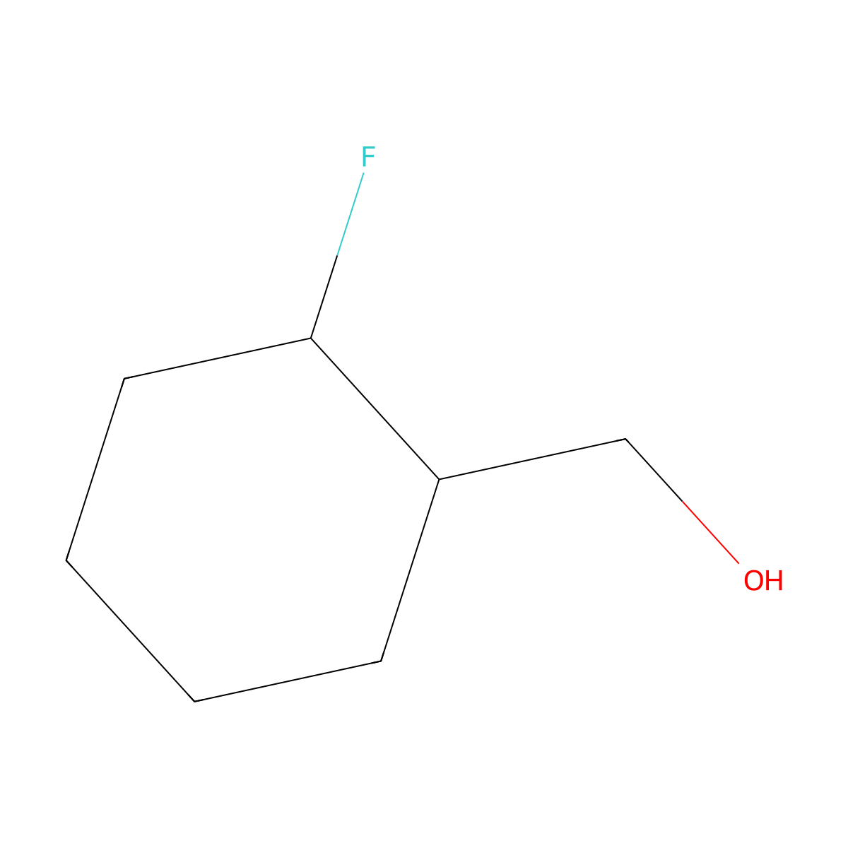 (2-Fluorocyclohexyl)methanol molecular structure, CAS 1206675-26-4