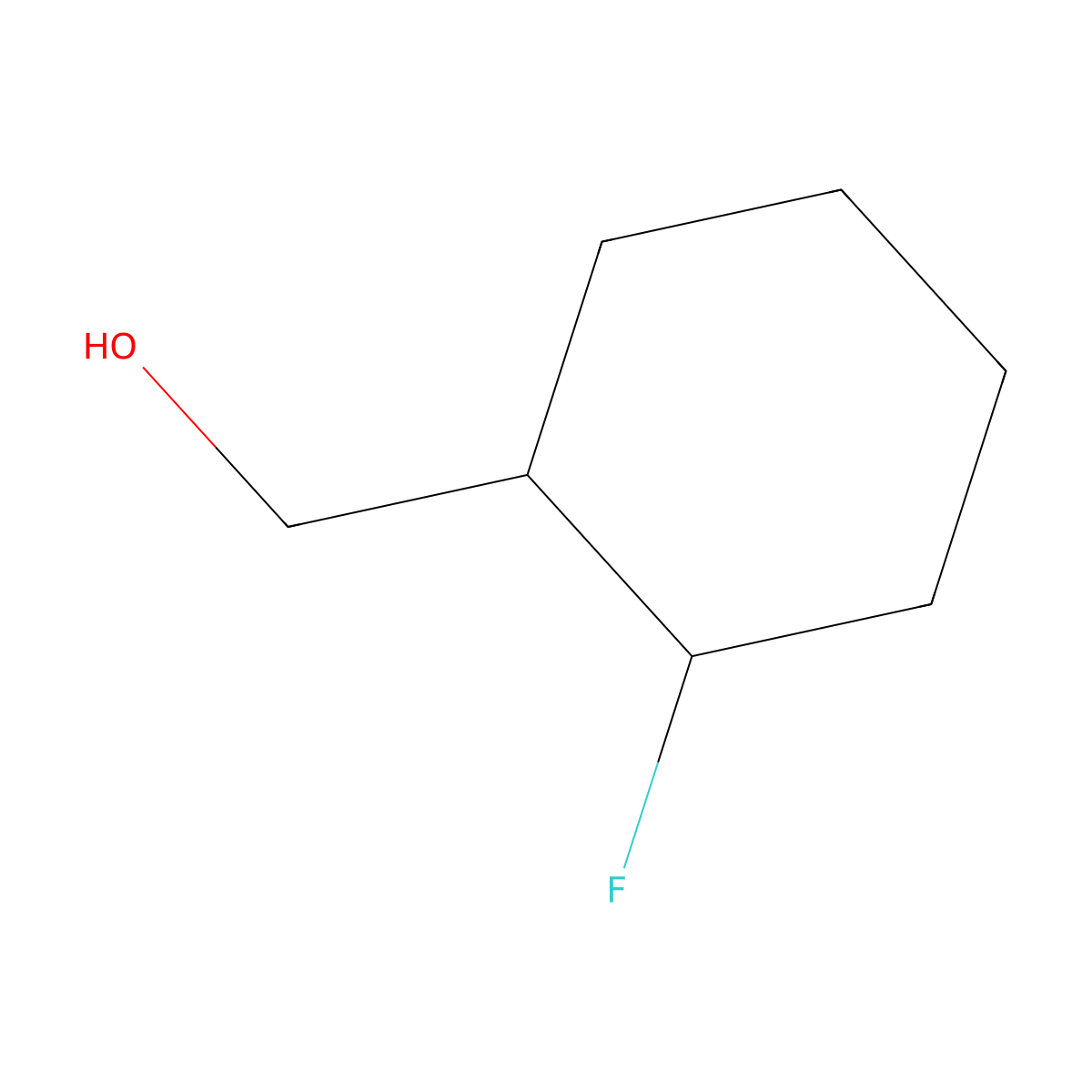 (2-Fluorocyclohexyl)methanol molecular structure, CAS 1206675-26-4