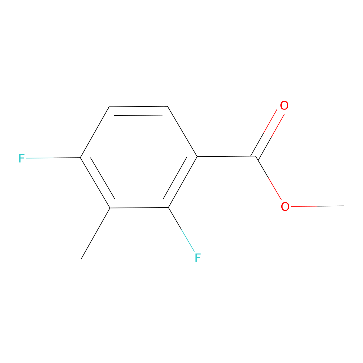 Methyl 2,4-difluoro-3-methylbenzoate molecular structure, CAS 1206675-31-1