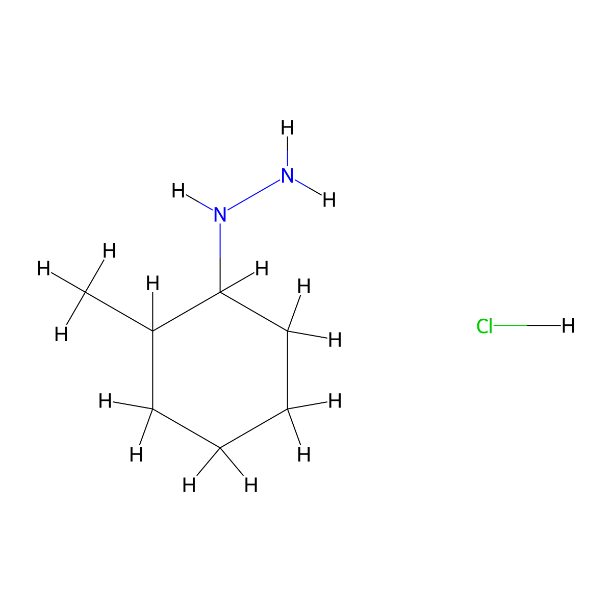 (2-Methylcyclohexyl)hydrazine hydrochloride molecular structure, CAS 1206675-32-2