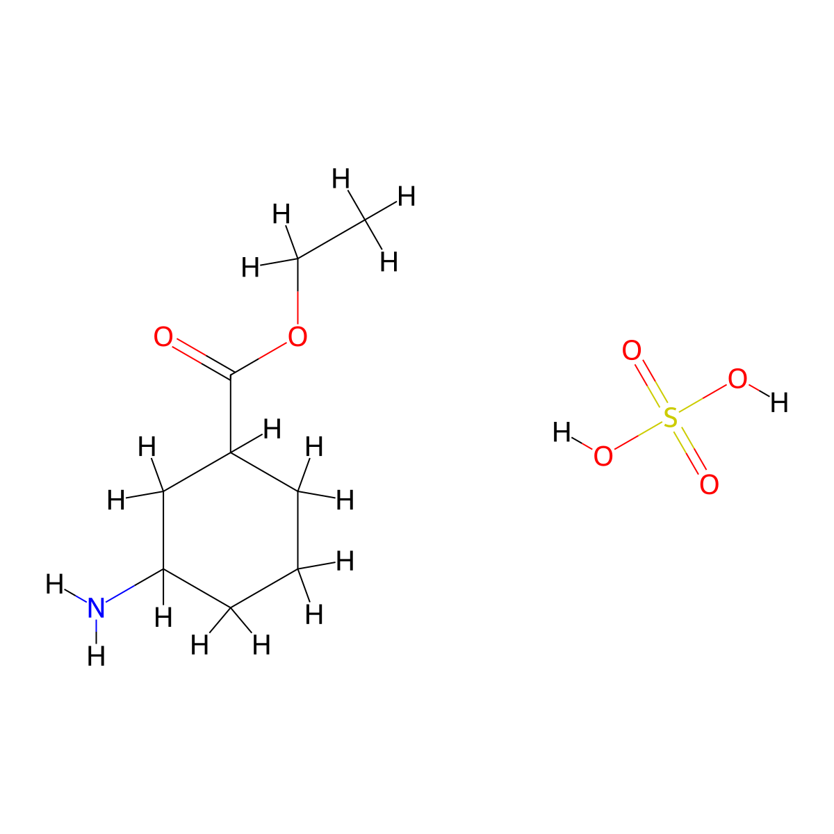 Ethyl 3-aminocyclohexanecarboxylate sulfate molecular structure, CAS 1206675-61-7