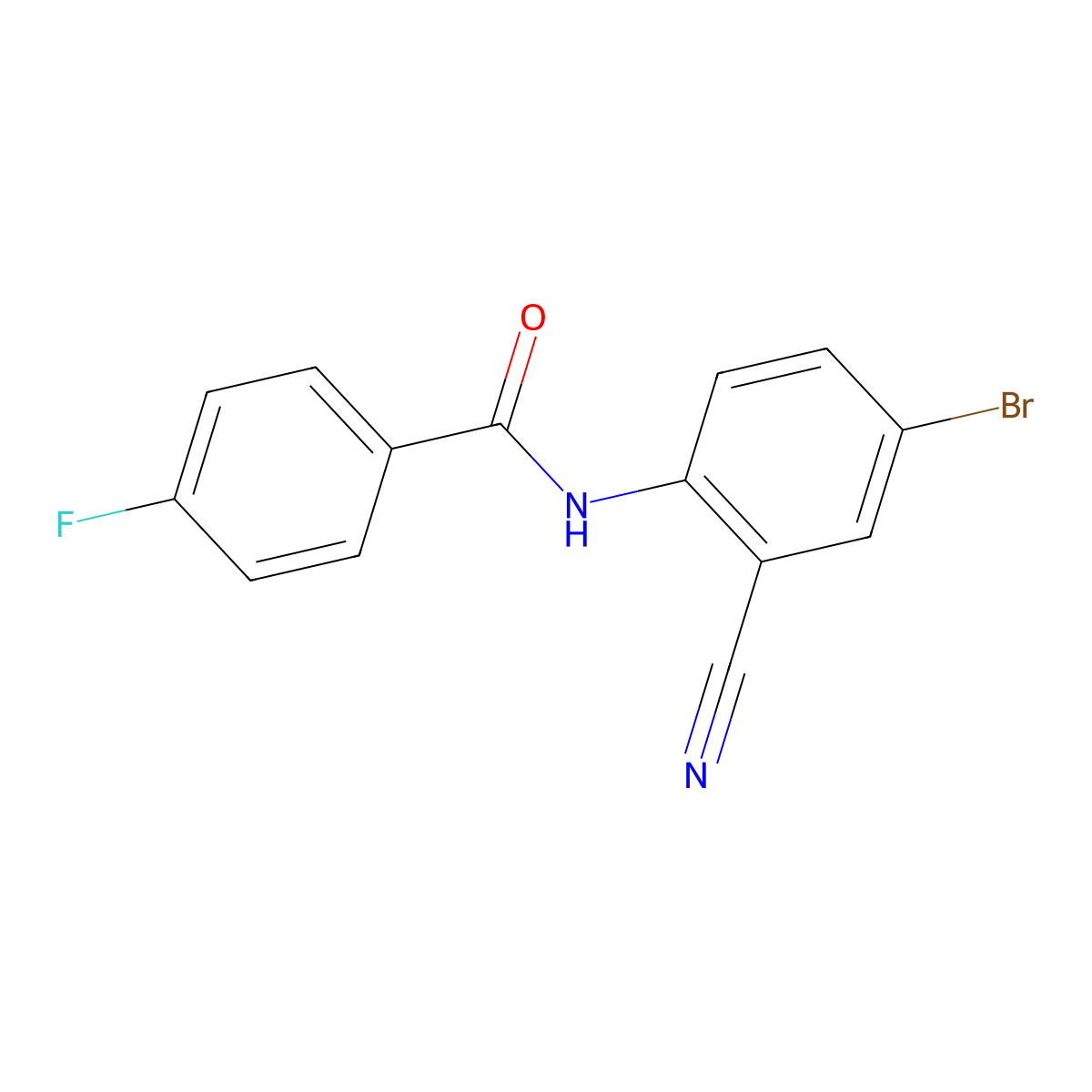 N-(4-bromo-2-cyanophenyl)-4-fluorobenzamide molecular structure, CAS 1206676-82-5