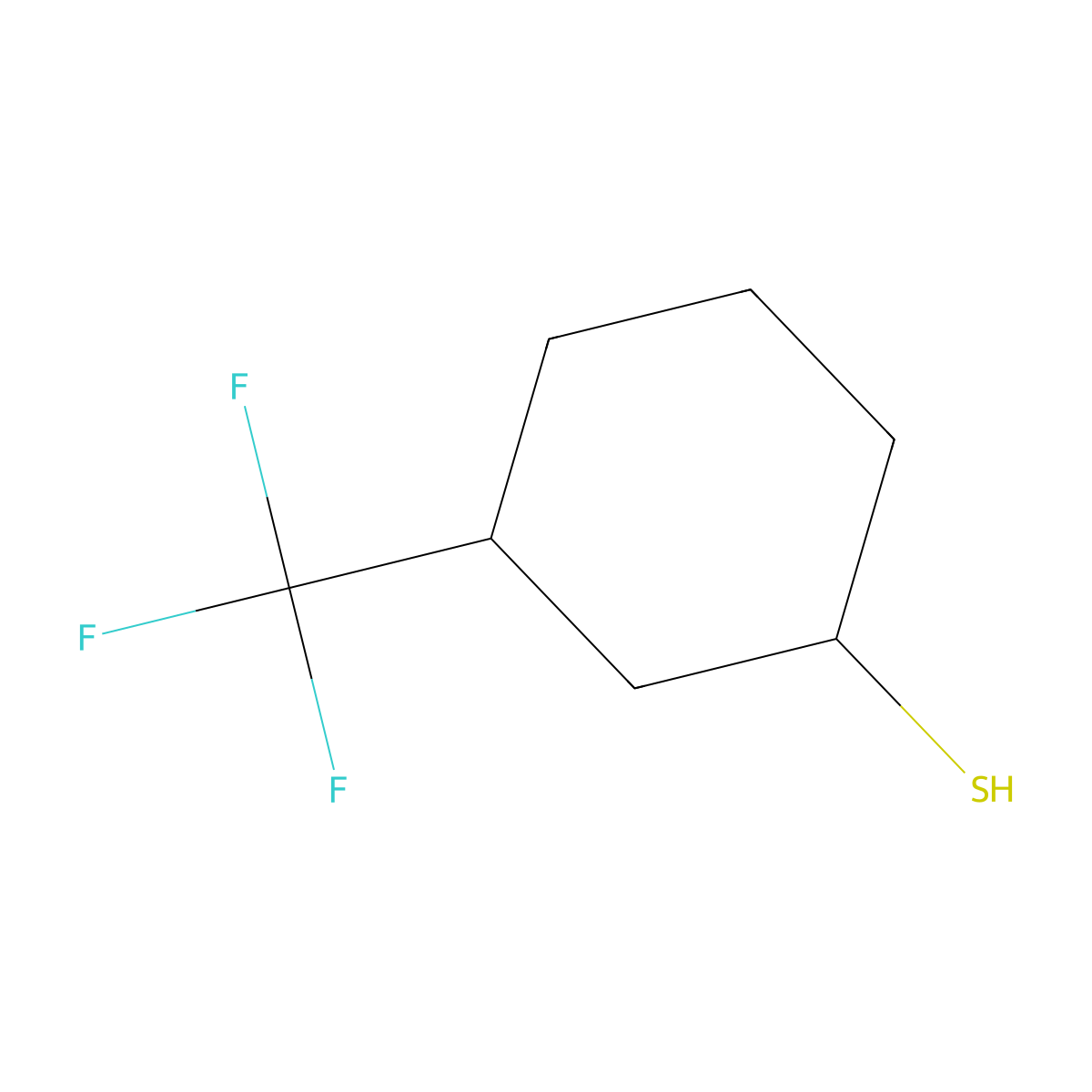 3-(Trifluoromethyl)cyclohexane-1-thiol molecular structure, CAS 1206677-70-4