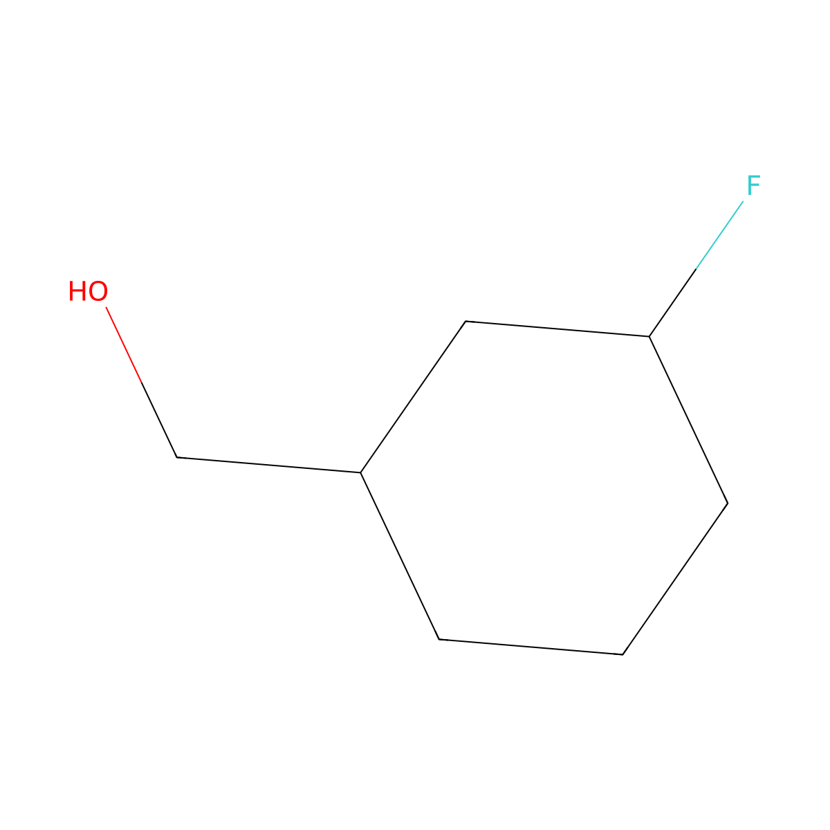 (3-Fluorocyclohexyl)methanol molecular structure, CAS 1206678-22-9