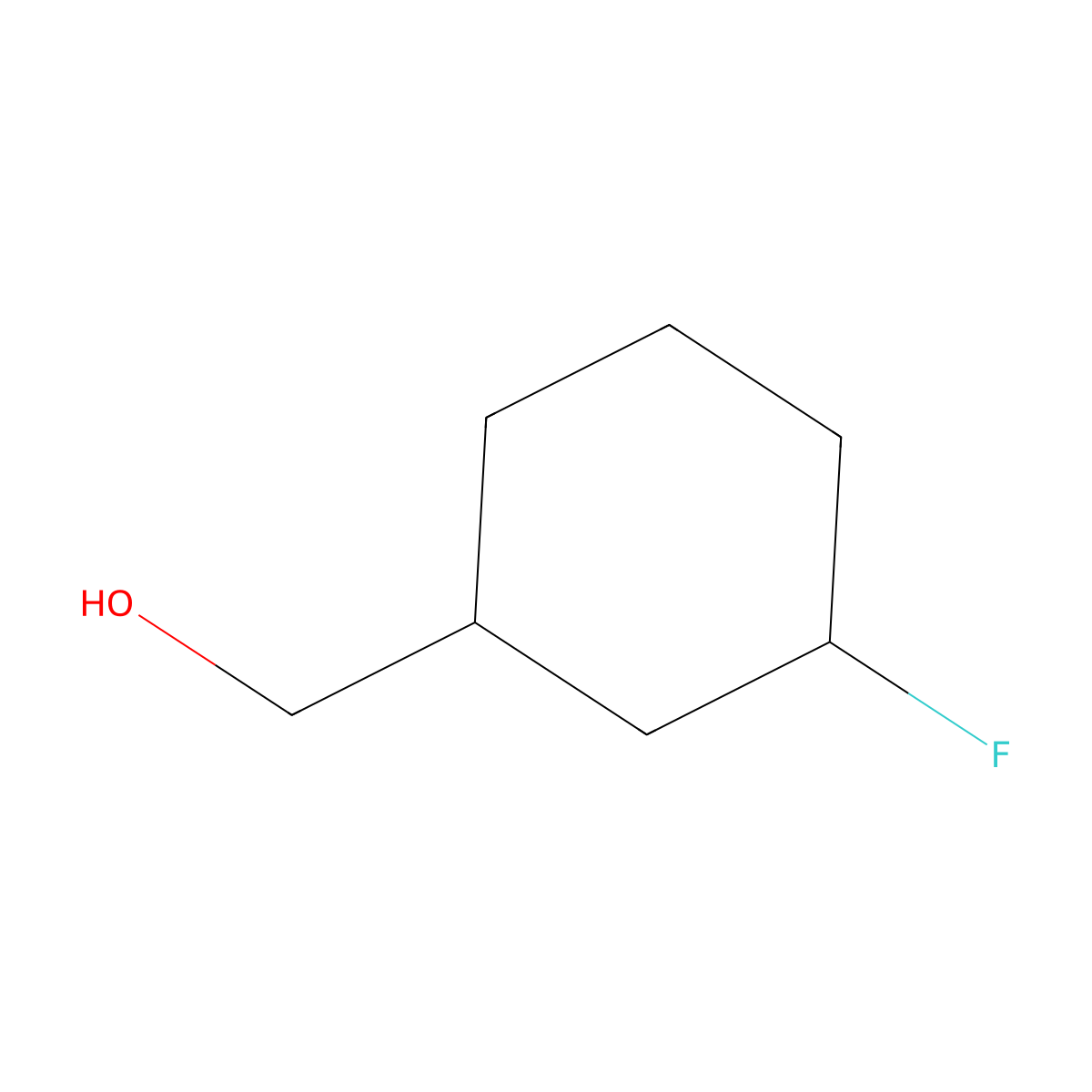 (3-Fluorocyclohexyl)methanol molecular structure, CAS 1206678-22-9