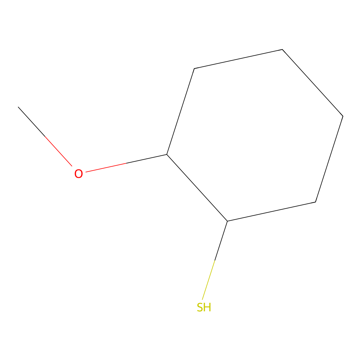 2-Methoxycyclohexane-1-thiol molecular structure, CAS 1206679-30-2