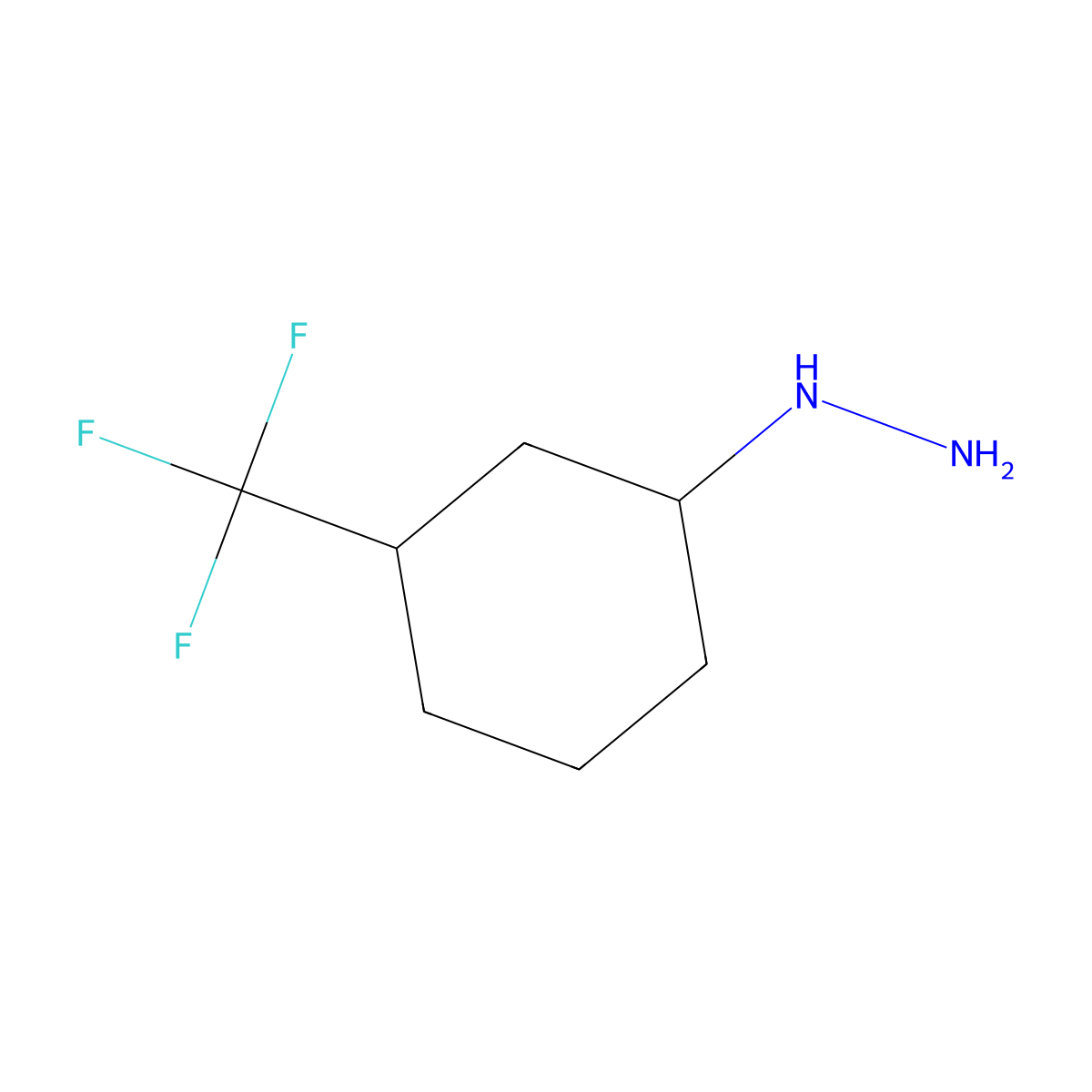 1-(3-(Trifluoromethyl)cyclohexyl)hydrazine molecular structure, CAS 1206679-57-3
