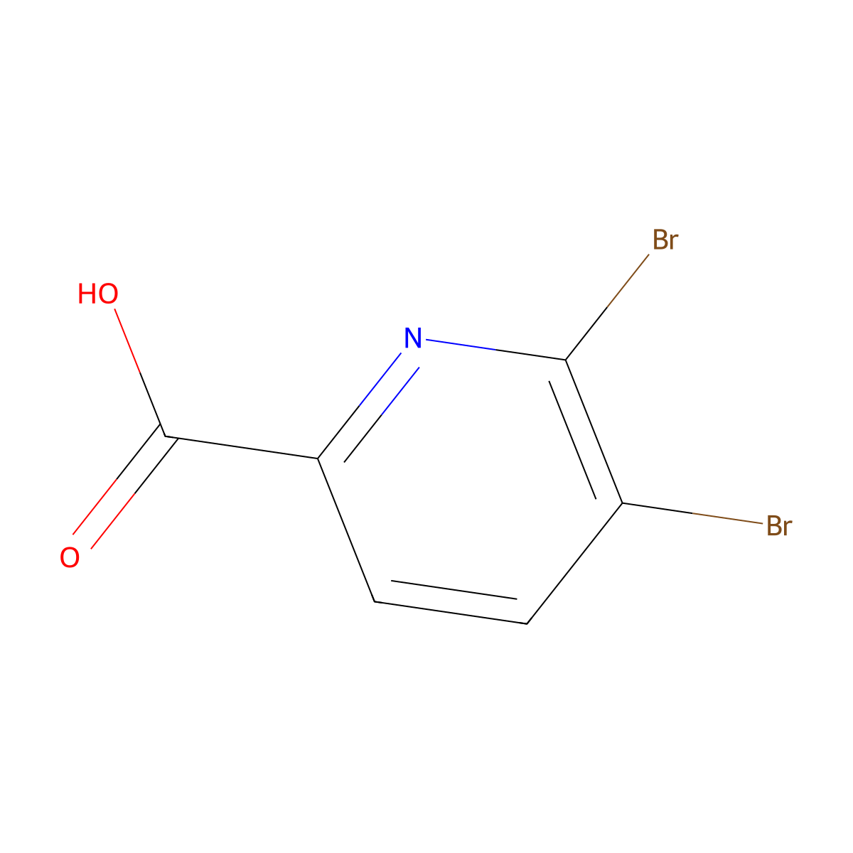 5,6-Dibromopicolinic acid molecular structure, CAS 1206679-66-4