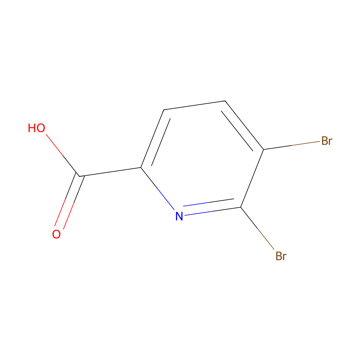 5,6-Dibromopicolinic acid molecular structure, CAS 1206679-66-4
