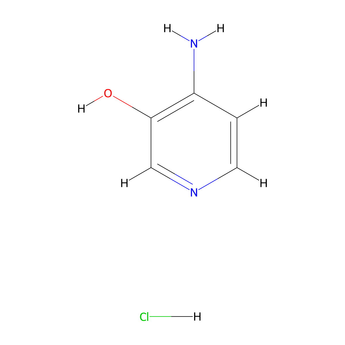 4-Aminopyridin-3-ol hydrochloride molecular structure, CAS 1206679-69-7