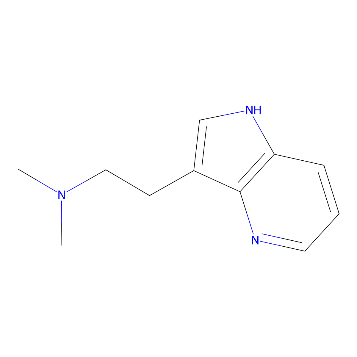 dimethyl(2-{1H-pyrrolo[3,2-b]pyridin-3-yl}ethyl)amine molecular structure, CAS 1206686-30-7