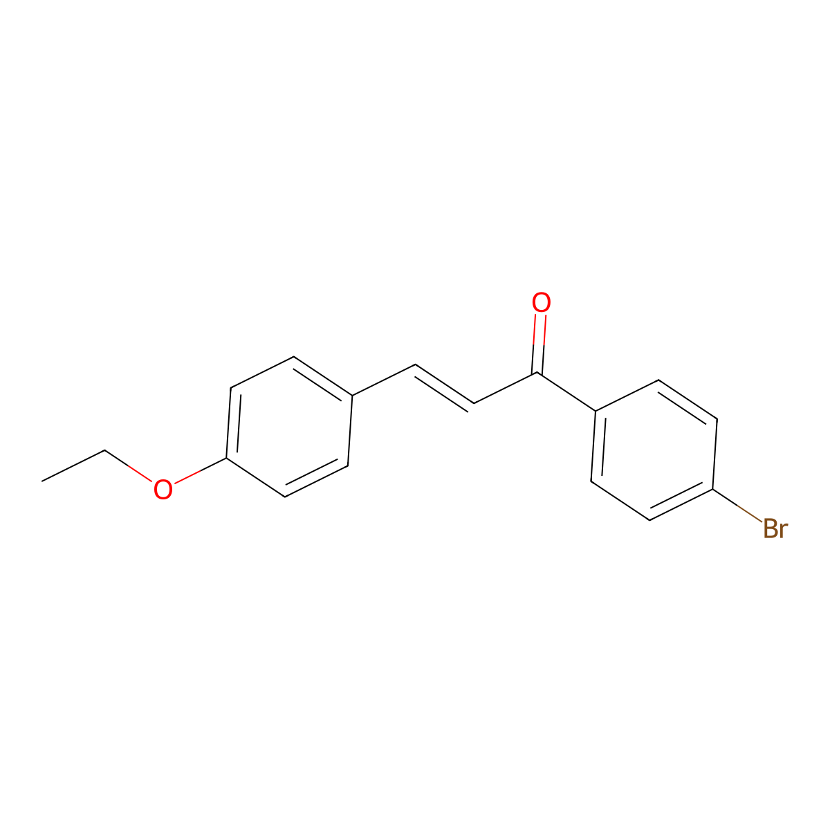 (E)-1-(4-bromophenyl)-3-(4-ethoxyphenyl)prop-2-en-1-one molecular structure, CAS 1206687-37-7