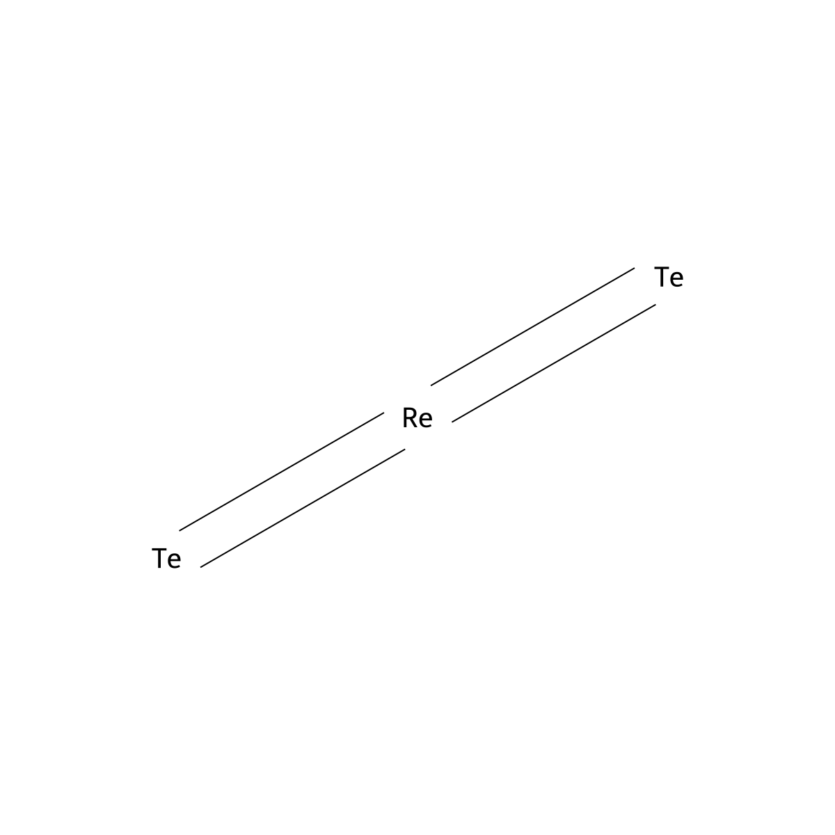 Rhenium telluride (ReTe2) molecular structure, CAS 12067-00-4