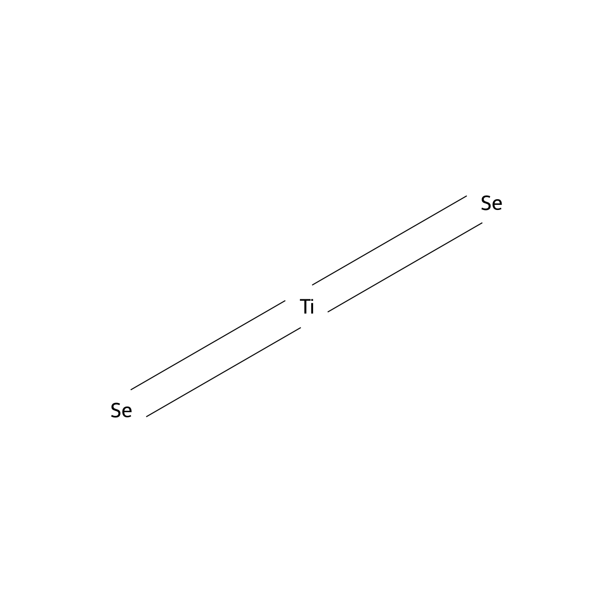 Titanium selenide (TiSe2) molecular structure, CAS 12067-45-7