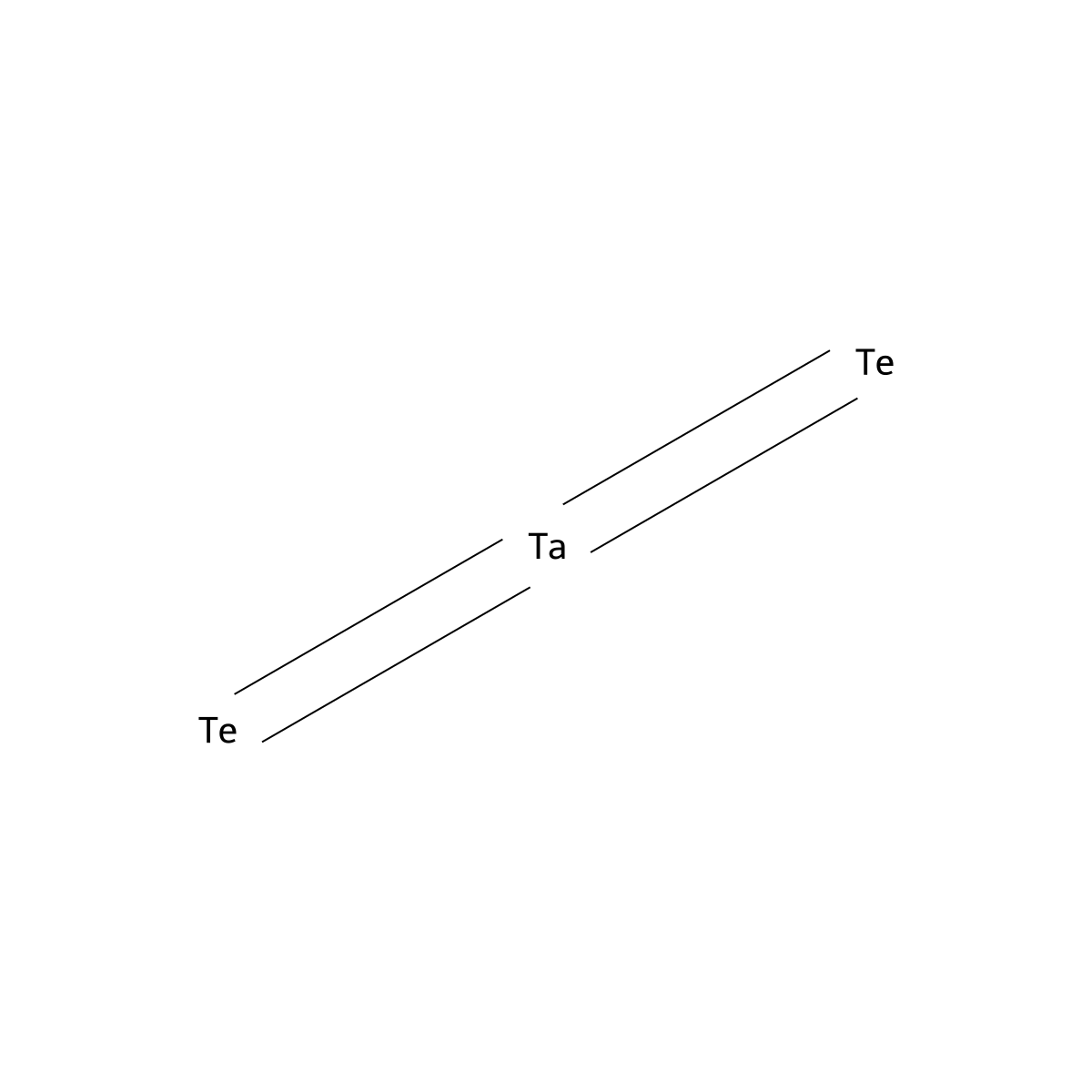 Tantalum telluride (TaTe2) molecular structure, CAS 12067-66-2