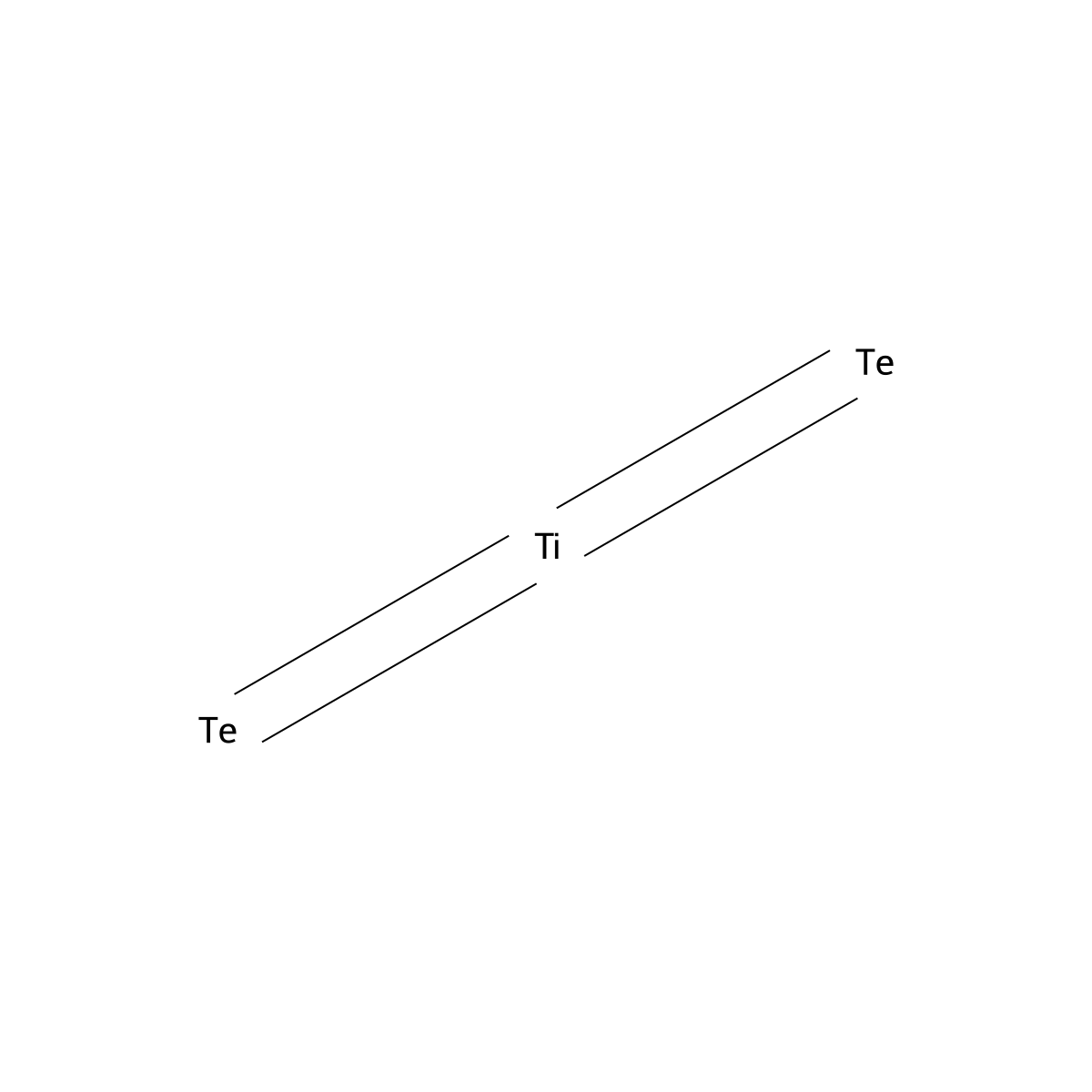 Titanium telluride (TiTe2) molecular structure, CAS 12067-75-3