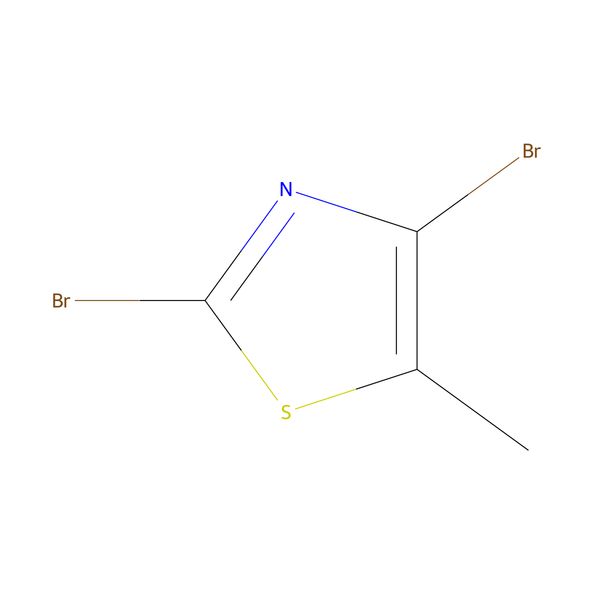 2,4-Dibromo-5-methyl-1,3-thiazole molecular structure, CAS 1206708-88-4