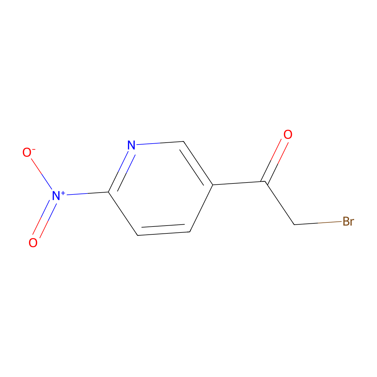 2-Bromo-1-(6-nitro-3-pyridinyl)ethanone molecular structure, CAS 1206723-43-4