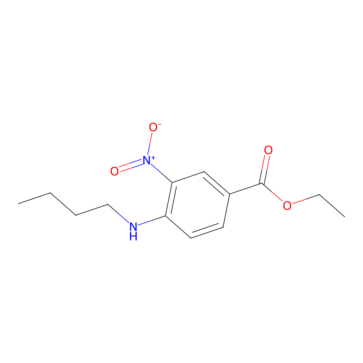 Ethyl 4-(butylamino)-3-nitrobenzoate molecular structure, CAS 1206724-39-1