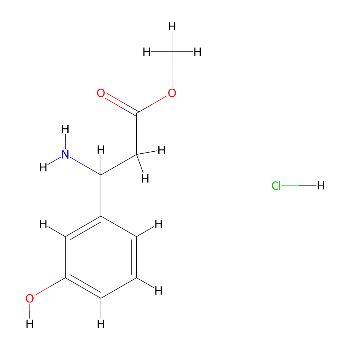 Methyl 3-Amino-3-(3-hydroxyphenyl)propanoate Hydrochloride molecular structure, CAS 1206727-13-0