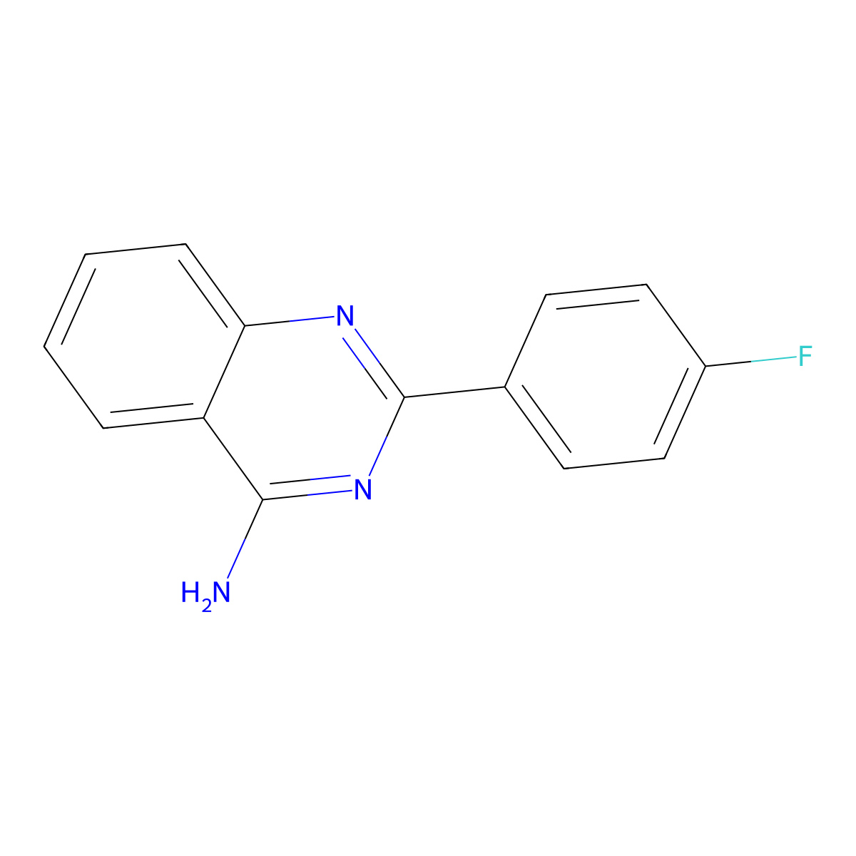 2-(4-Fluorophenyl)quinazolin-4-amine molecular structure, CAS 1206730-07-5