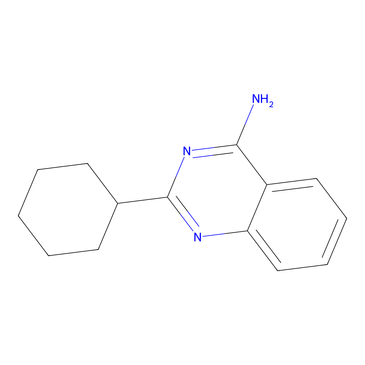 4-Amino-2-(cyclohexyl)quinazoline molecular structure, CAS 1206730-10-0