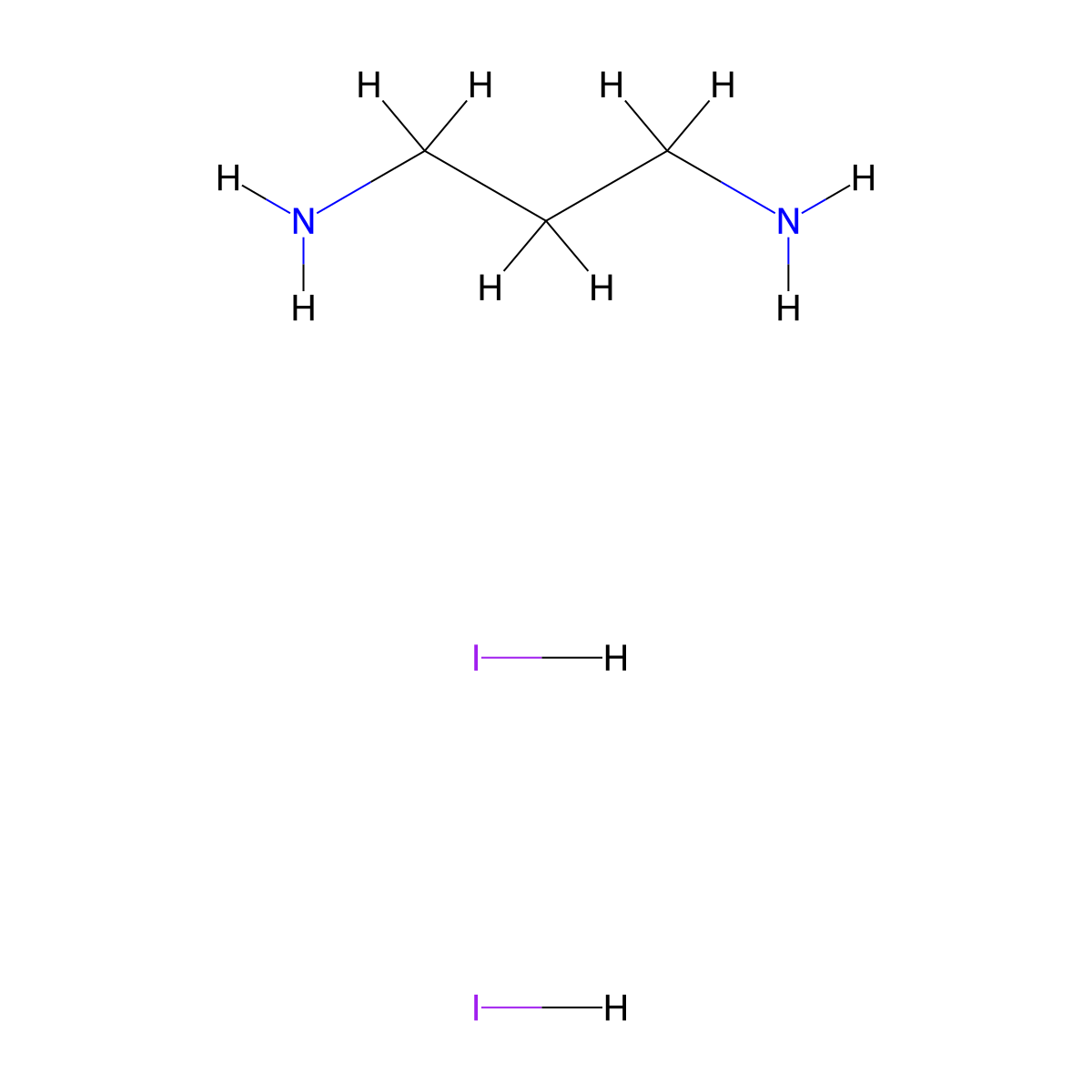 1,3-Diaminopropane Dihydroiodide molecular structure, CAS 120675-53-8