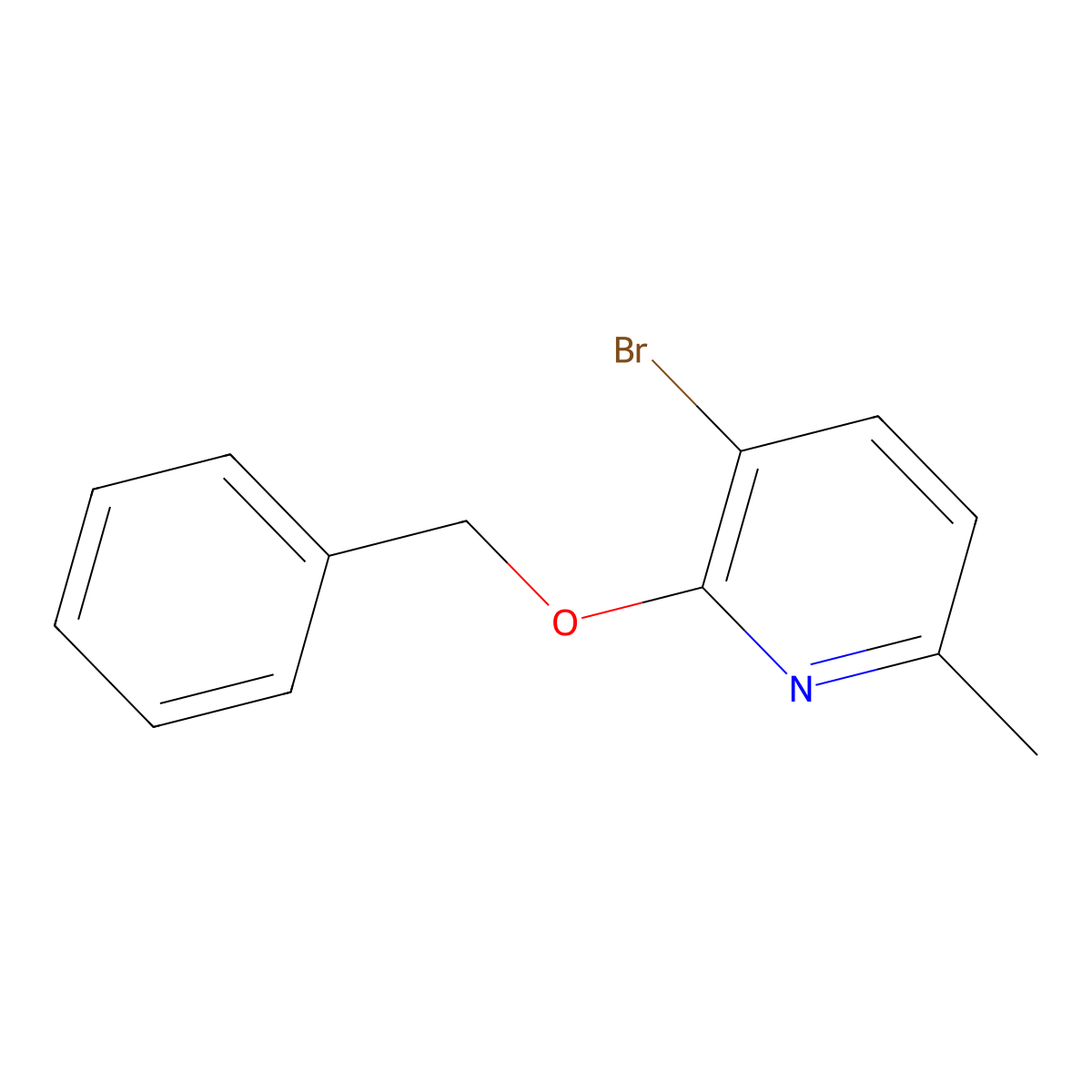 2-(Benzyloxy)-3-bromo-6-methylpyridine molecular structure, CAS 1206774-24-4