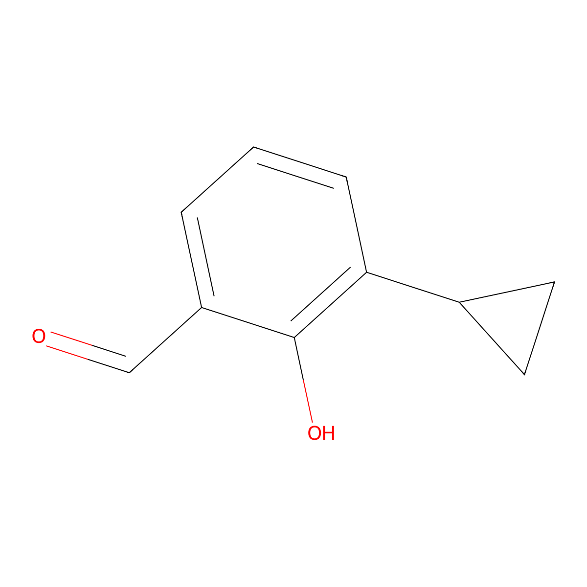 3-Cyclopropyl-2-hydroxybenzaldehyde molecular structure, CAS 1206776-33-1