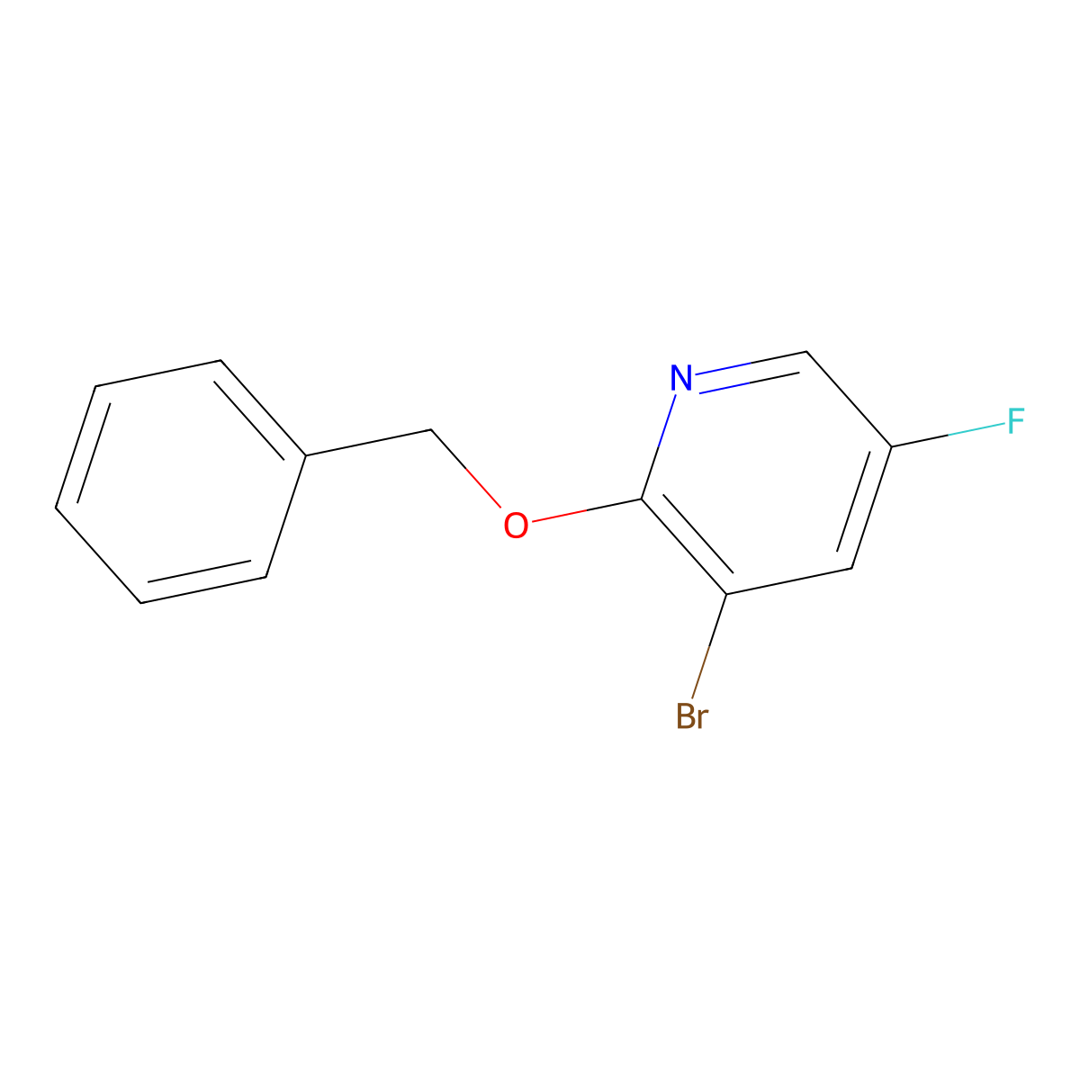 2-(Benzyloxy)-3-bromo-5-fluoropyridine molecular structure, CAS 1206776-47-7