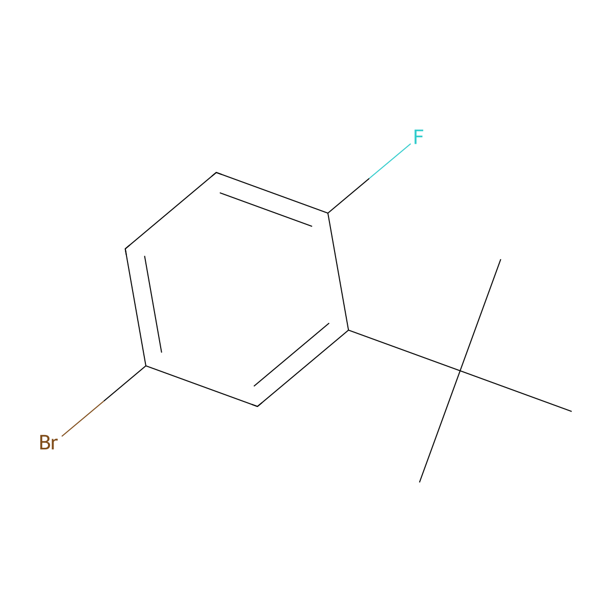 4-Bromo-2-(tert-butyl)-1-fluorobenzene molecular structure, CAS 1206776-58-0