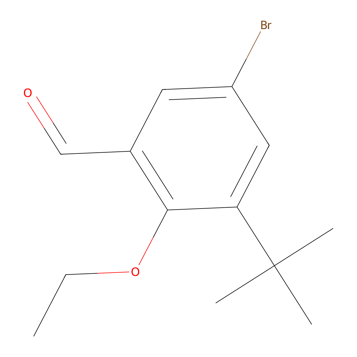 5-Bromo-3-(tert-butyl)-2-ethoxybenzaldehyde molecular structure, CAS 1206776-68-2