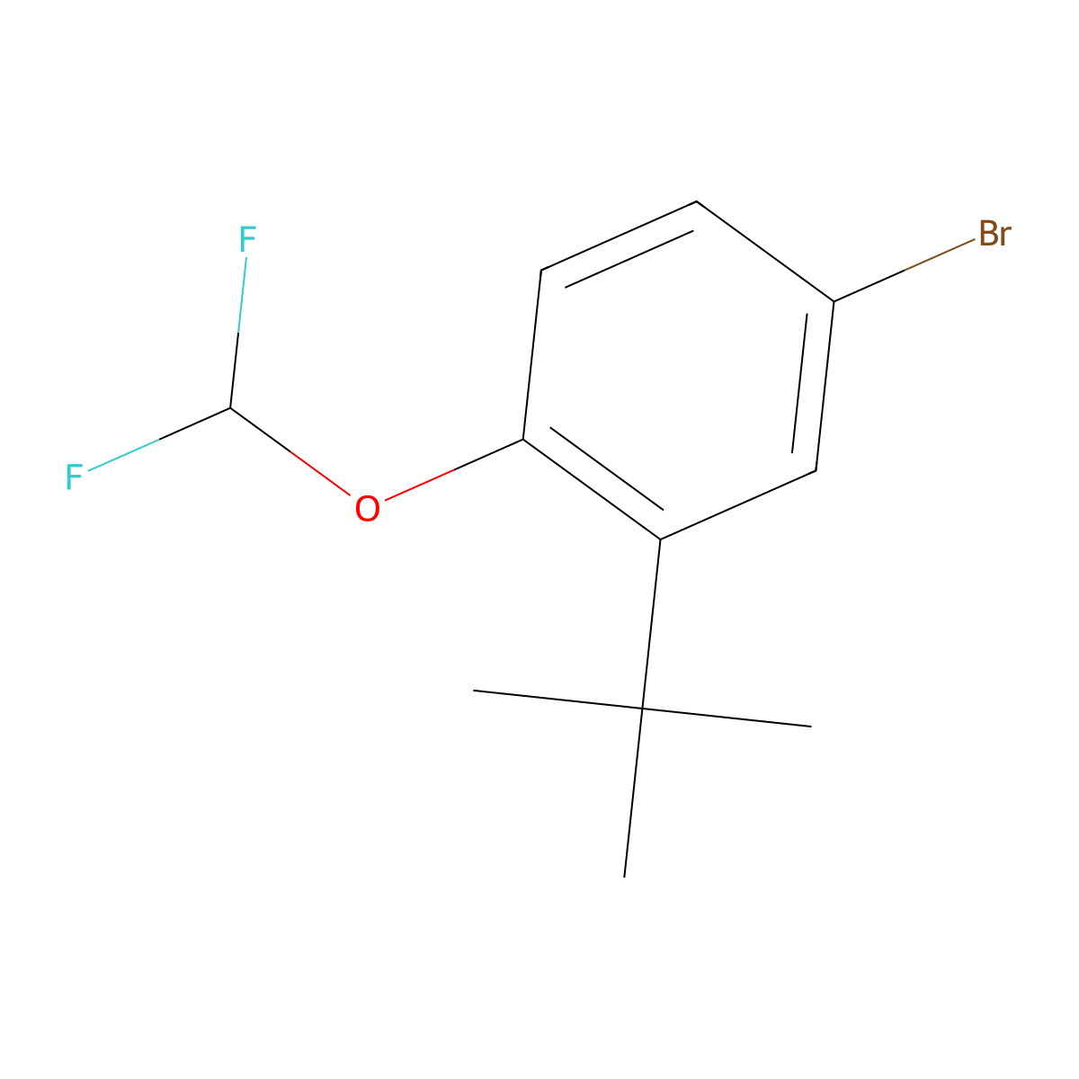4-Bromo-2-tert-butyl-difluoromethoxy-benzene molecular structure, CAS 1206777-38-9