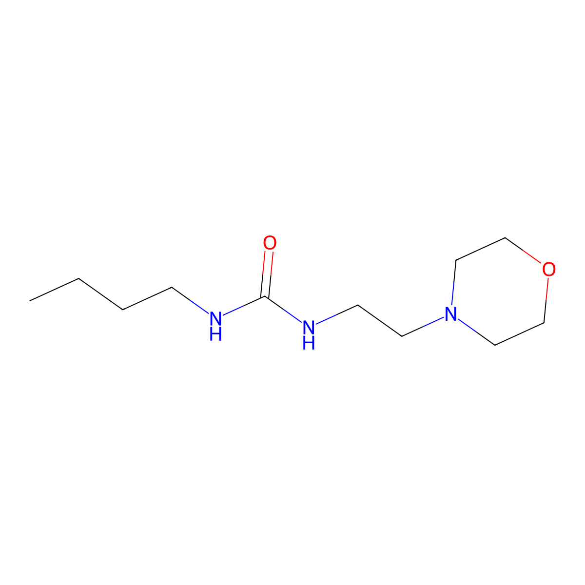1-Butyl-3-(2-morpholinoethyl)urea molecular structure, CAS 120679-86-9