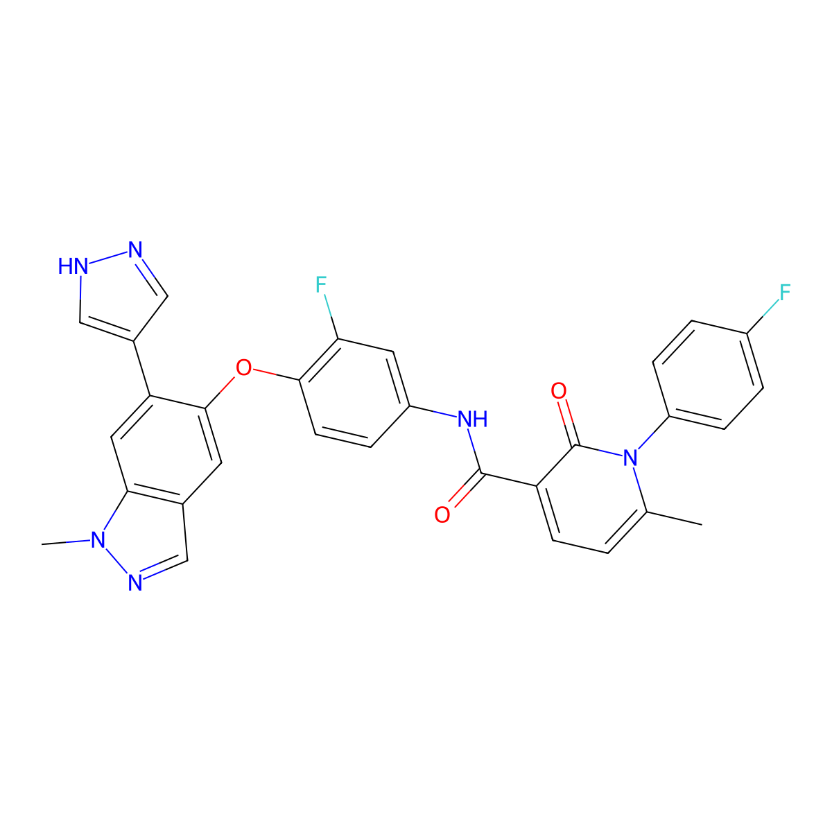 Merestinib molecular structure, CAS 1206799-15-6