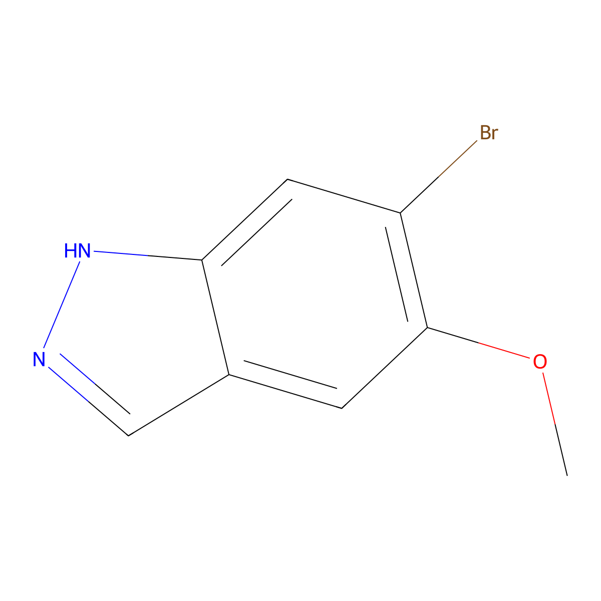 6-Bromo-5-methoxy-1H-indazole molecular structure, CAS 1206800-17-0